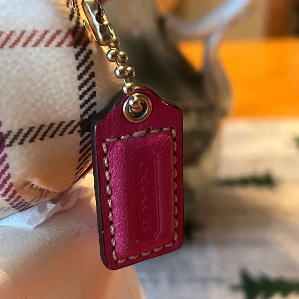 Coach Heritage Tattersall Kiss‎ Lock Bag with Coach Hangtag EUC - Picture 3 of 7